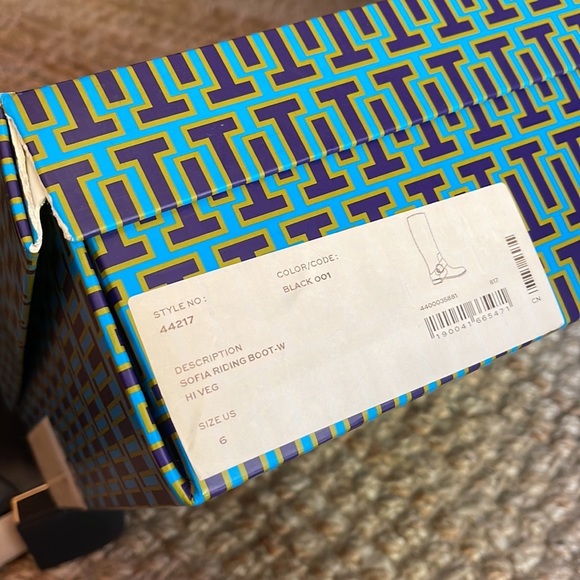 NIB Tory Burch Sofia Riding Boot Leather Riding Boots - Picture 15 of 15